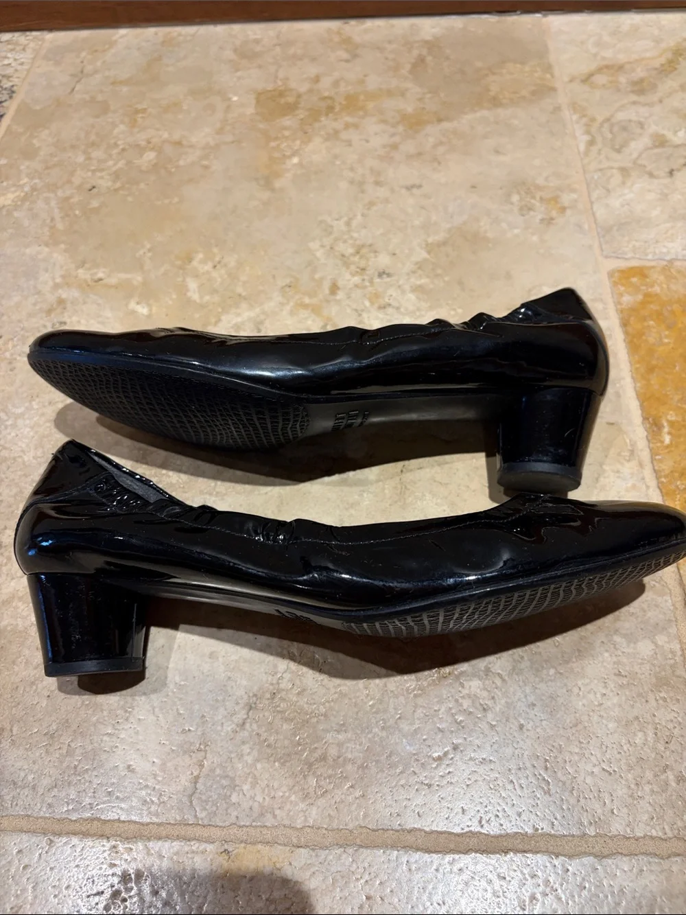 Black Patent pumps- Stewart Weitzman